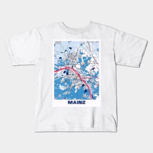 Mainz - Germany MilkTea City Map Kids T-Shirt